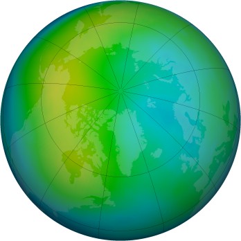 Arctic ozone map for 1989-11